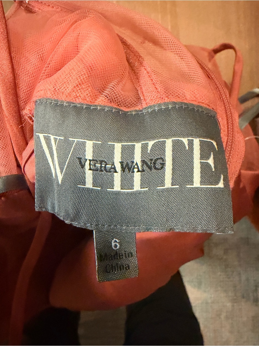 NWT Vera Wang White Sedona Chiffon Bridesmaid Maxi Dress Size 6 - Picture 5 of 5